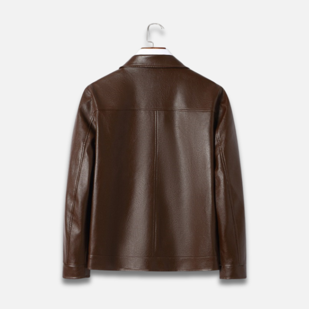 Men’s Collar Leather Jacket Laurel & Legacy