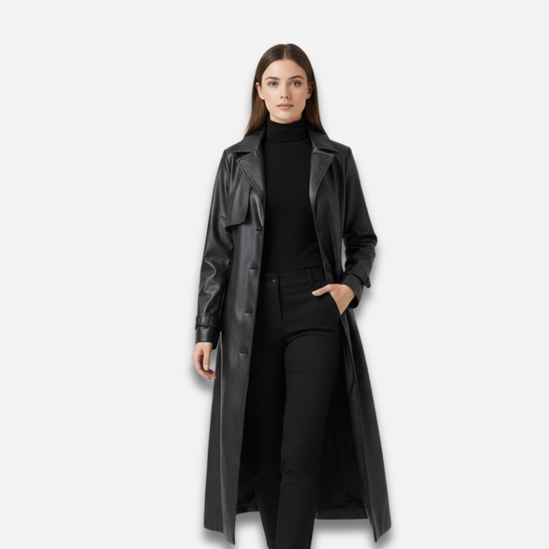 Women’s Leather Trench Coat Laurel & Legacy