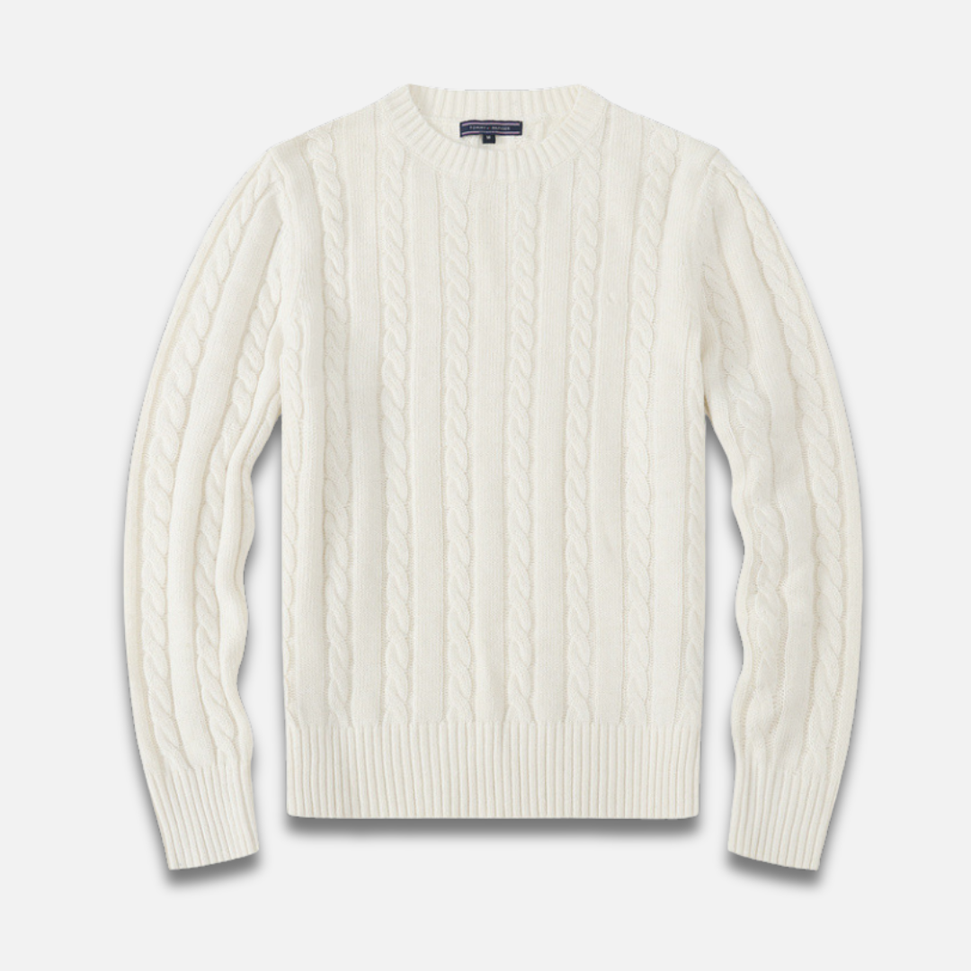 Men’s Cable Knit Round Neck Sweater Laurel & Legacy