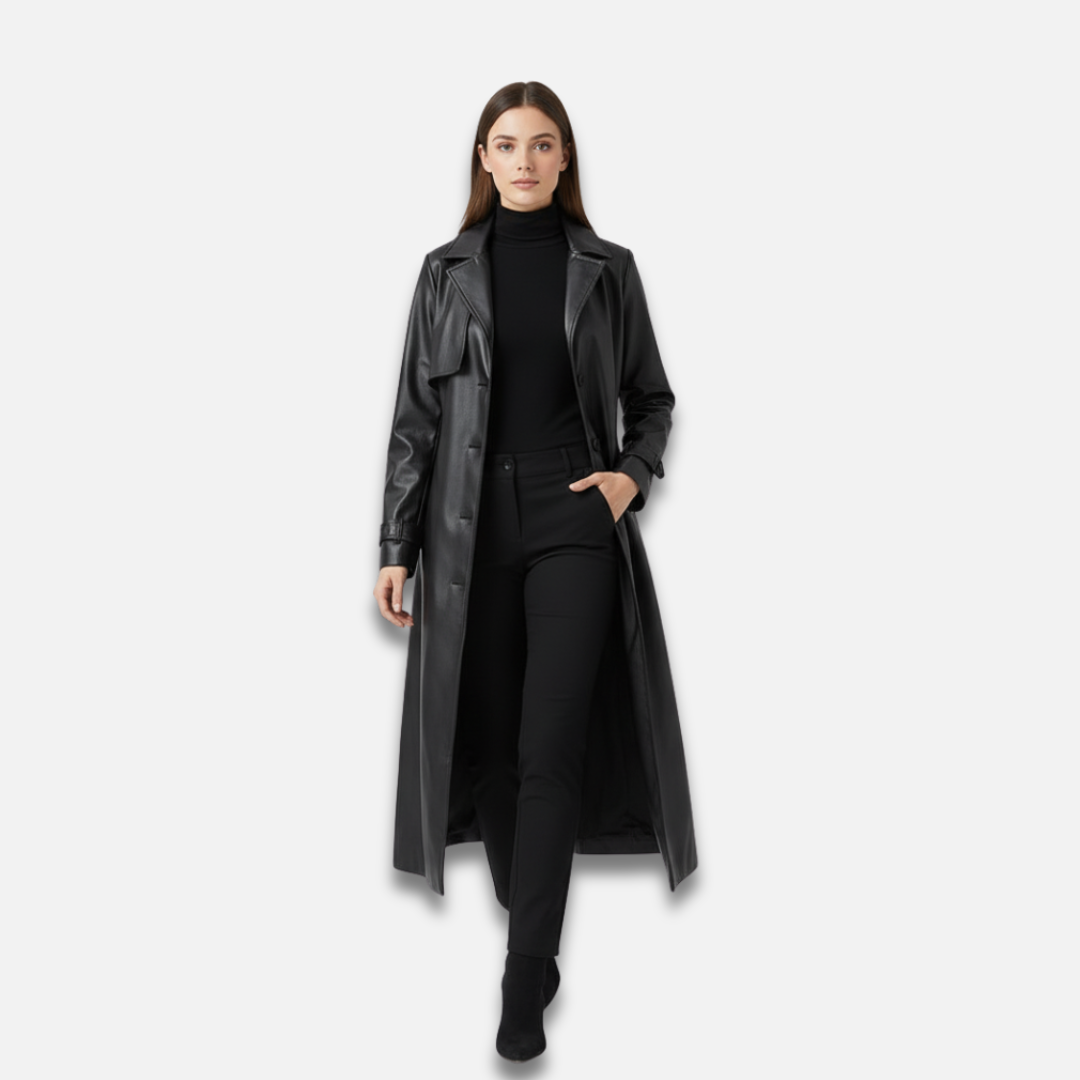 Women’s Leather Trench Coat Laurel & Legacy