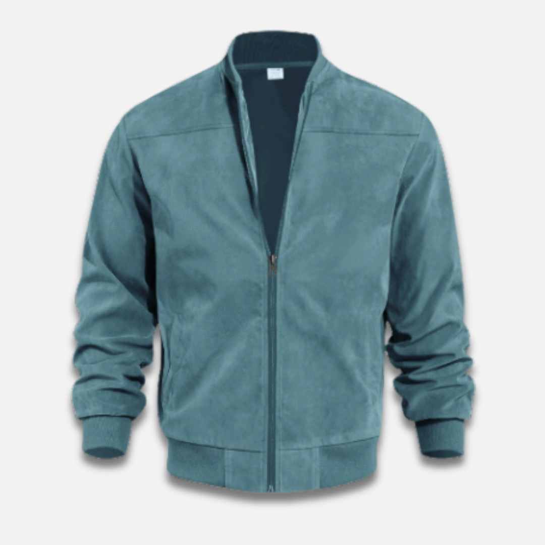Men’s Bomber-Style Cut Suede Zip Jacket Laurel & Legacy