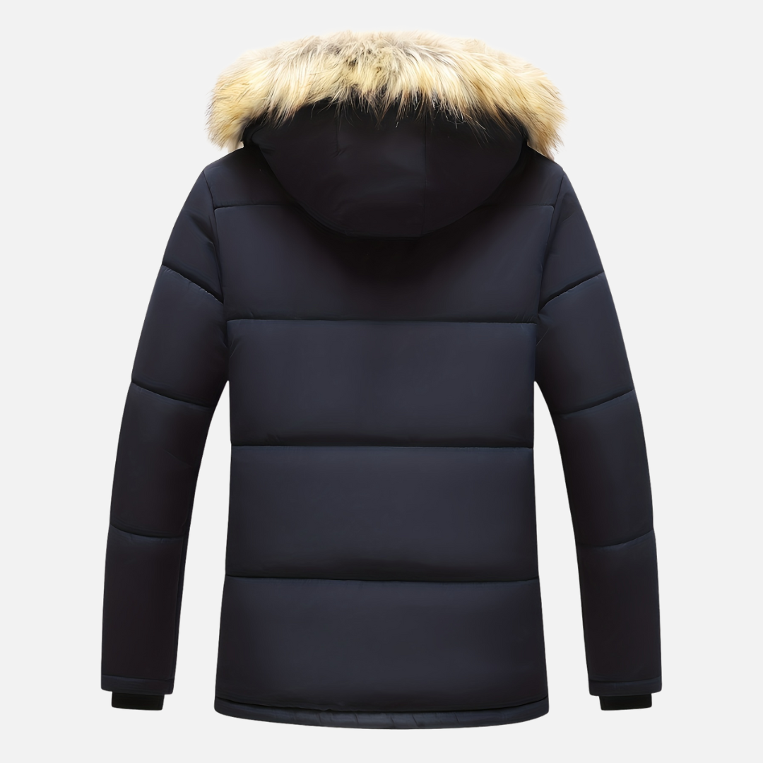 Men’s Fur-Lined Hooded Padded Jacket Laurel & Legacy
