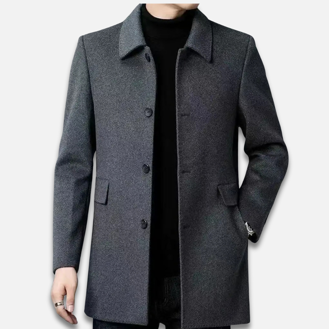Men’s Classic Single-Breasted Trench Coat Laurel & Legacy