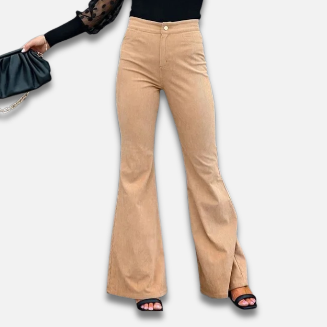 Women’s Corduroy High-Waist Flared Trousers Laurel & Legacy