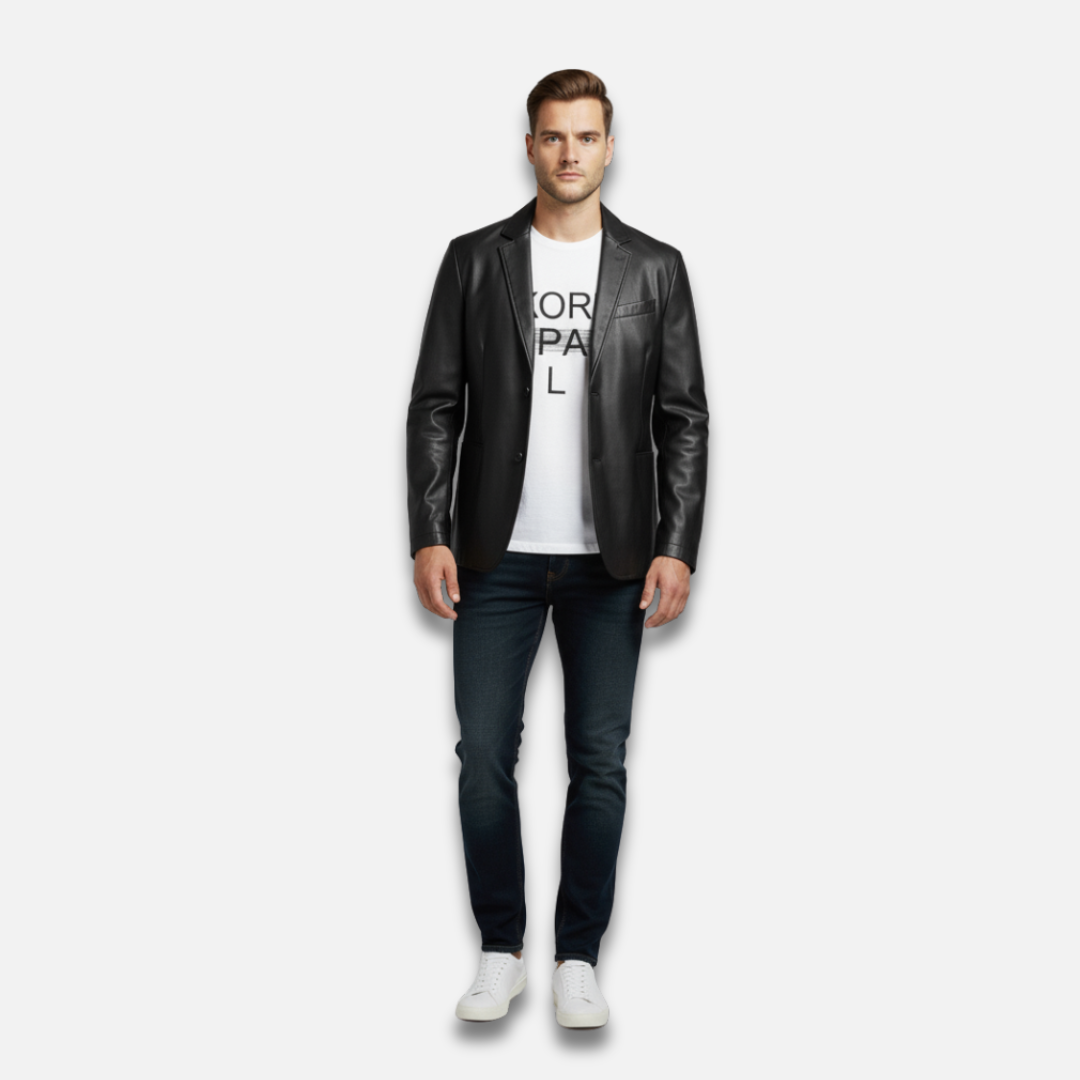 Men’s Leather Blazer Jacket Laurel & Legacy