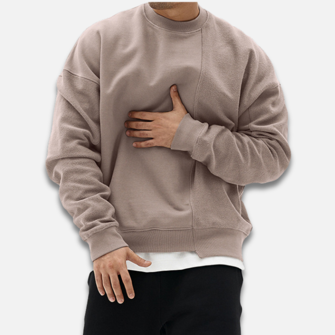 Men’s Contrast Panel Crewneck Sweater Laurel & Legacy