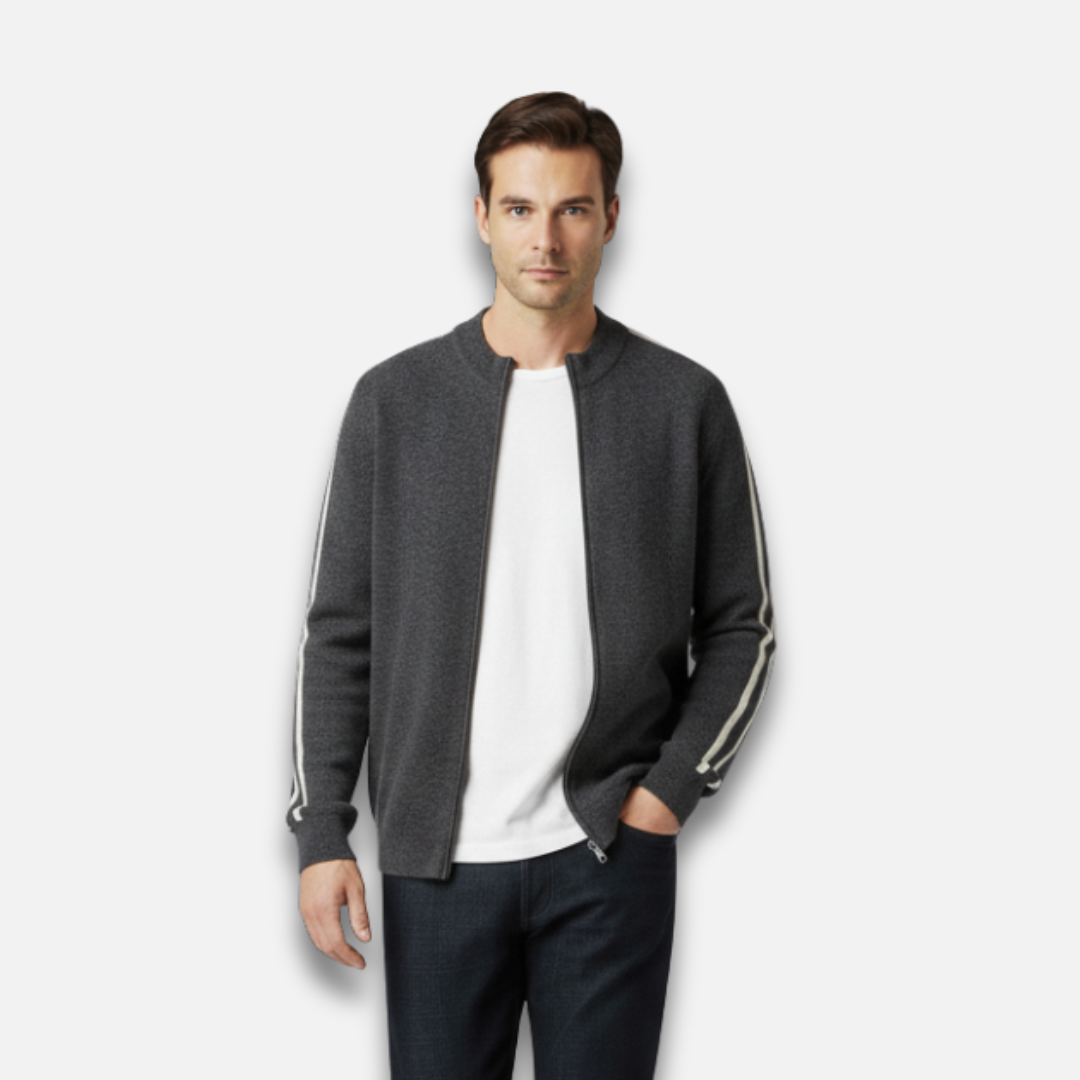 Men’s Zip-Up Wool Cardigan Laurel & Legacy