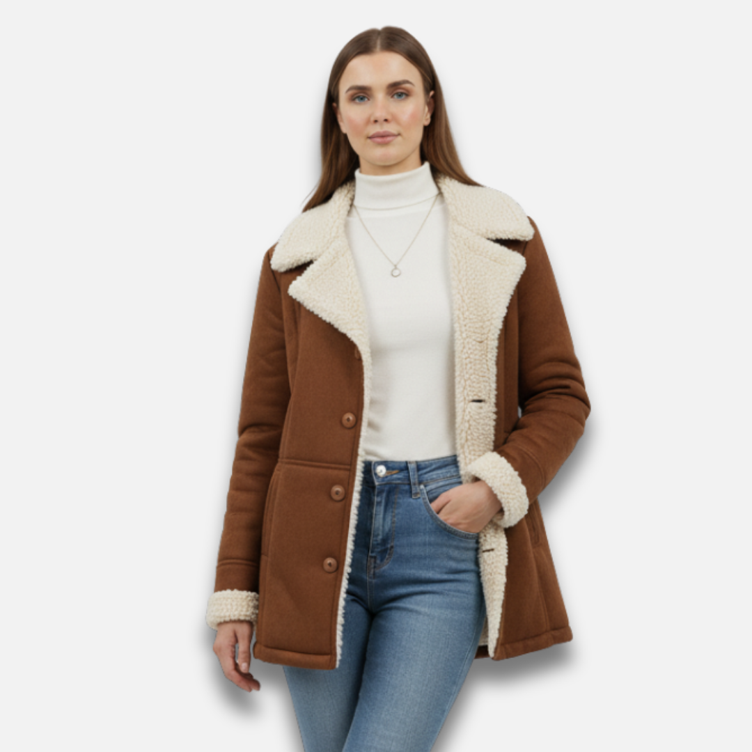 Women’s Lapel Wool Button Coat Laurel & Legacy