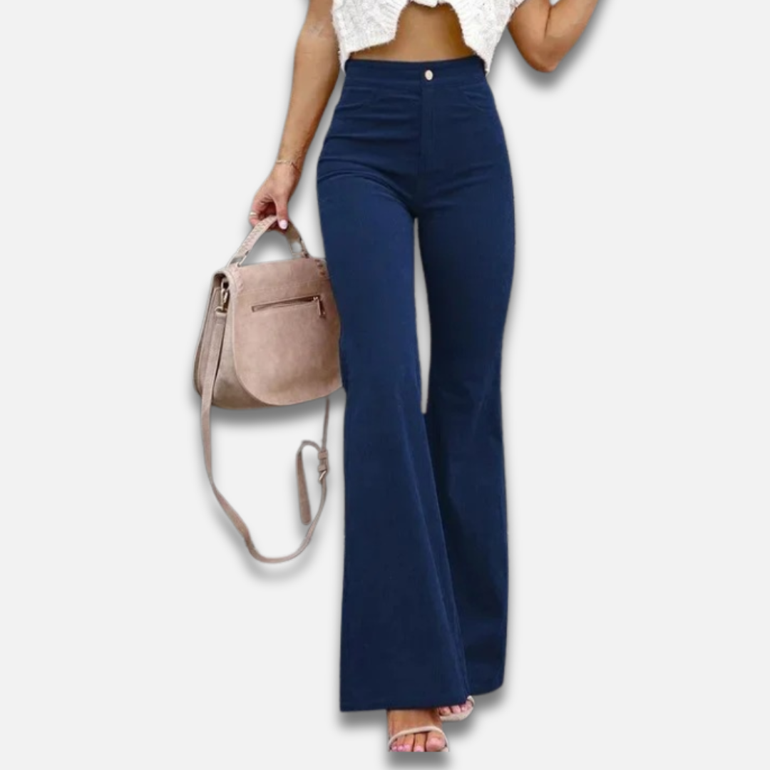 Women’s Corduroy High-Waist Flared Trousers Laurel & Legacy