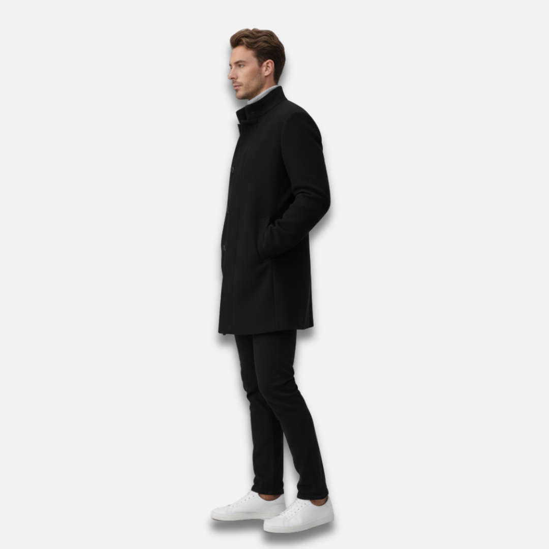 Men’s Single-Breasted Windbreaker Coat Laurel & Legacy