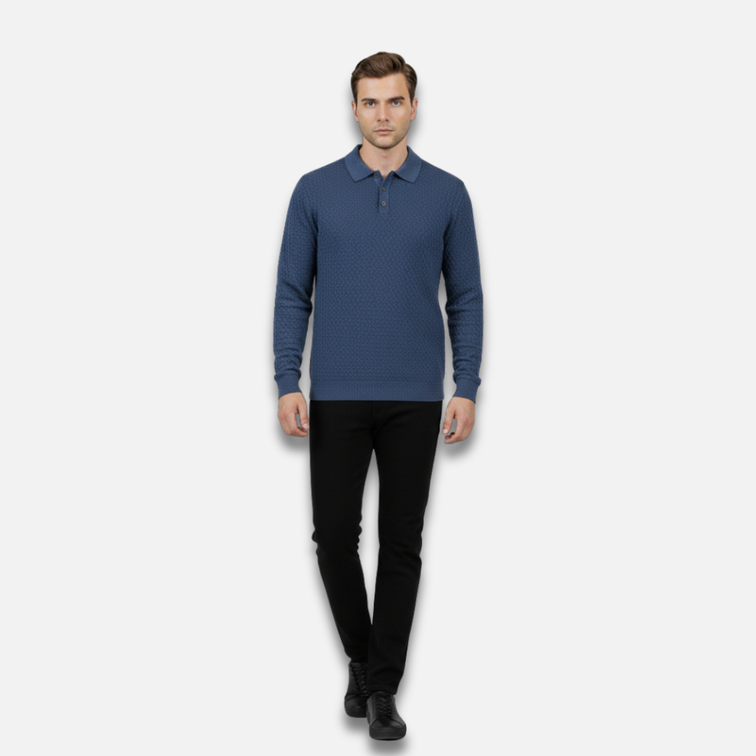 Men’s Merino Wool Polo Sweater Laurel & Legacy