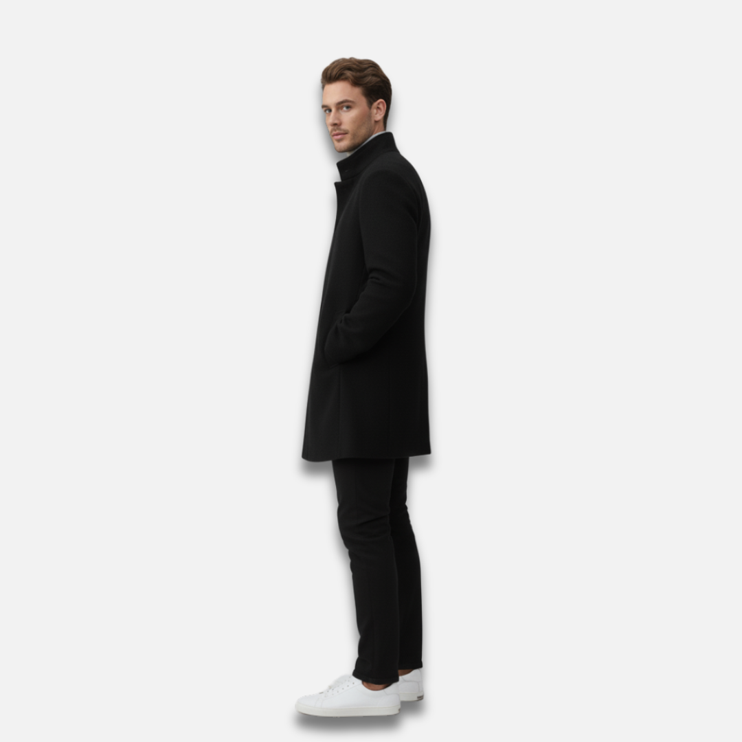 Men’s Single-Breasted Windbreaker Coat Laurel & Legacy