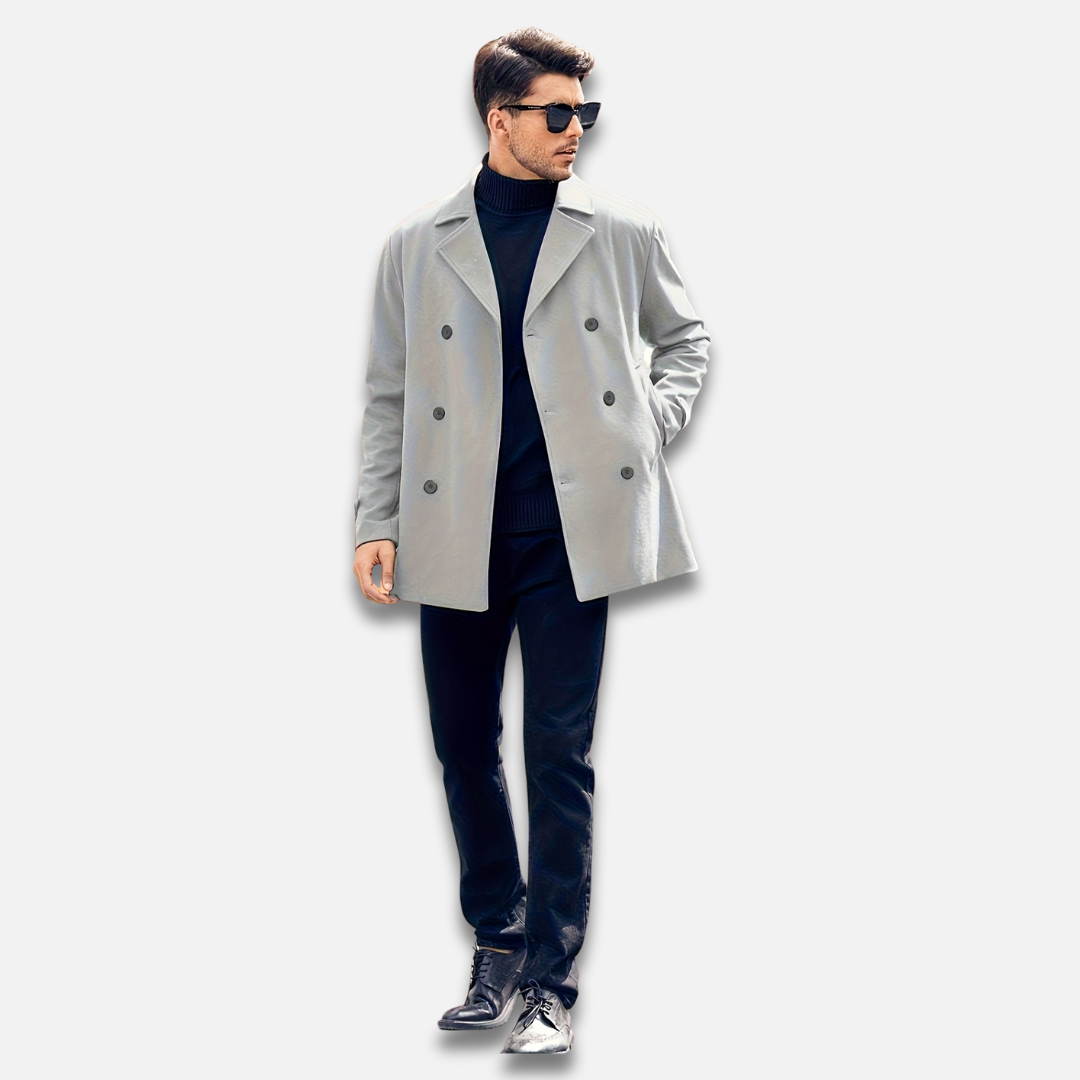 Men’s Double-Breasted Lapel Coat Laurel & Legacy