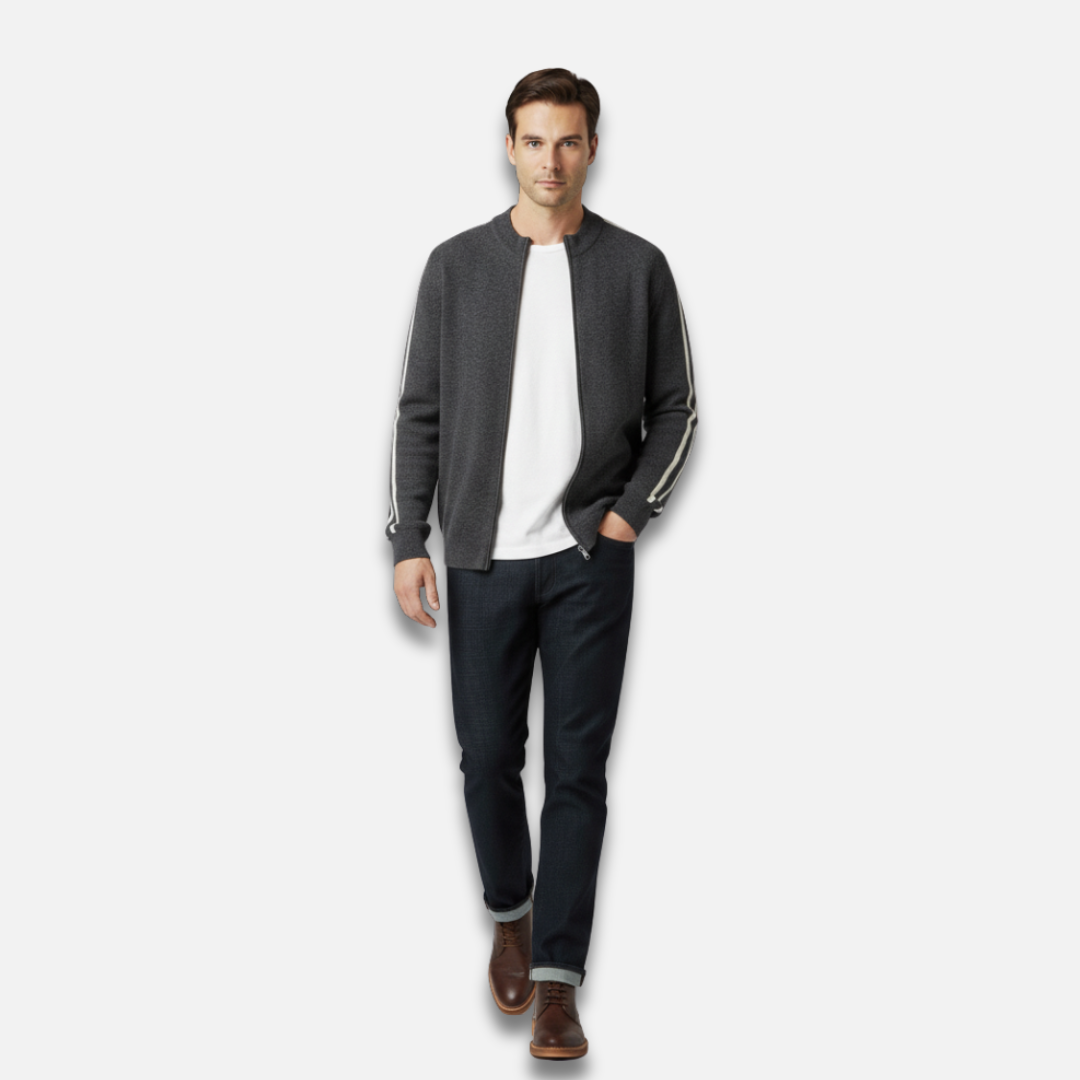 Men’s Zip-Up Wool Cardigan Laurel & Legacy