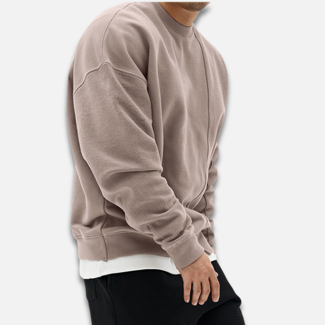 Men’s Contrast Panel Crewneck Sweater Laurel & Legacy
