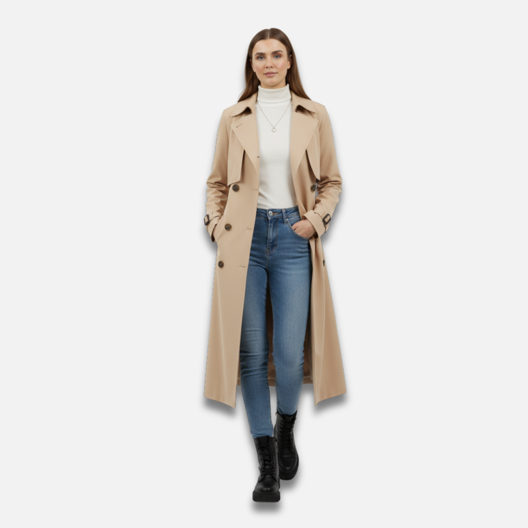Women’s Long Belted Trench Coat Laurel & Legacy