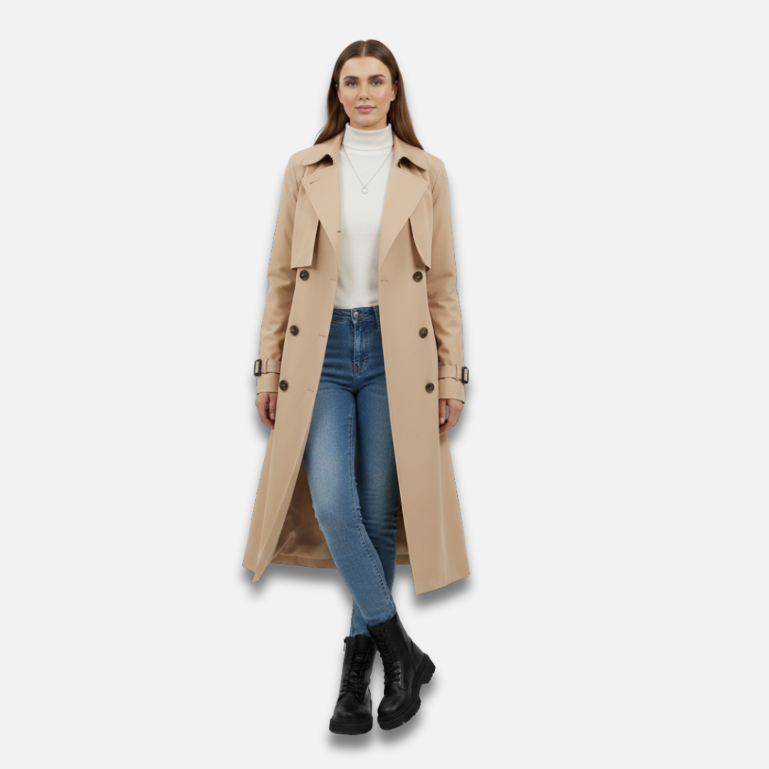Women’s Long Belted Trench Coat Laurel & Legacy