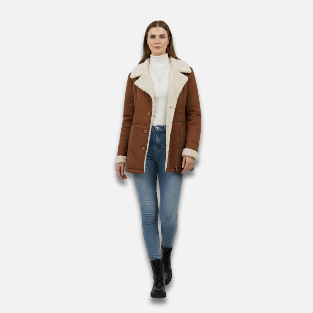 Women’s Lapel Wool Button Coat Laurel & Legacy