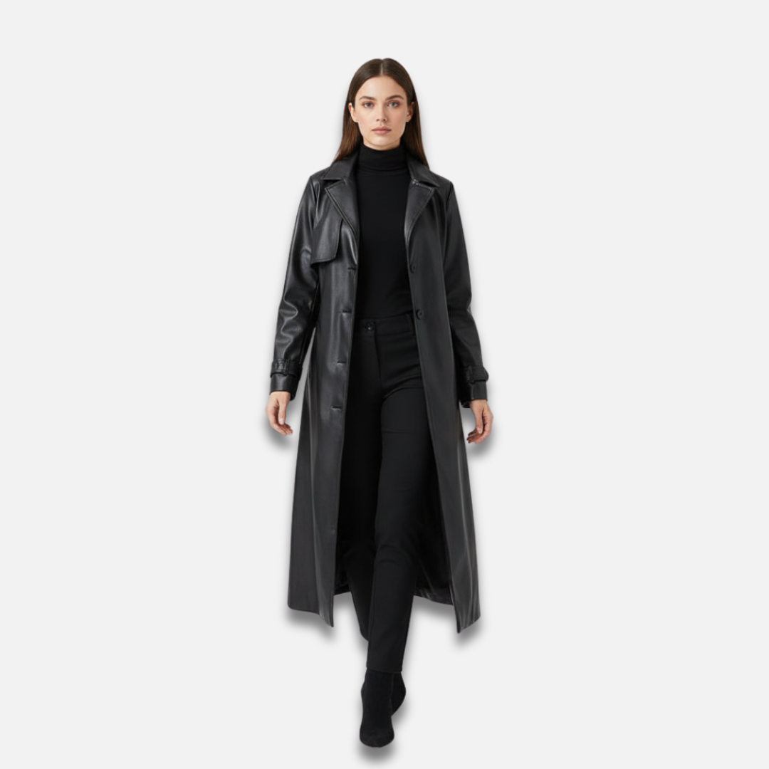 Women’s Leather Trench Coat Laurel & Legacy