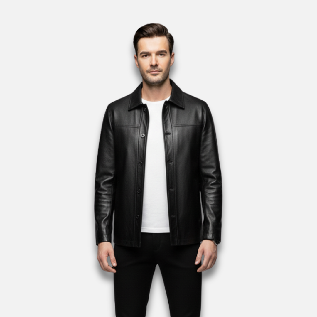 Men’s Structured Leather Jacket Laurel & Legacy
