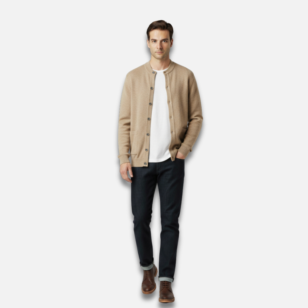 Men’s Button-Down Wool Cardigan Laurel & Legacy