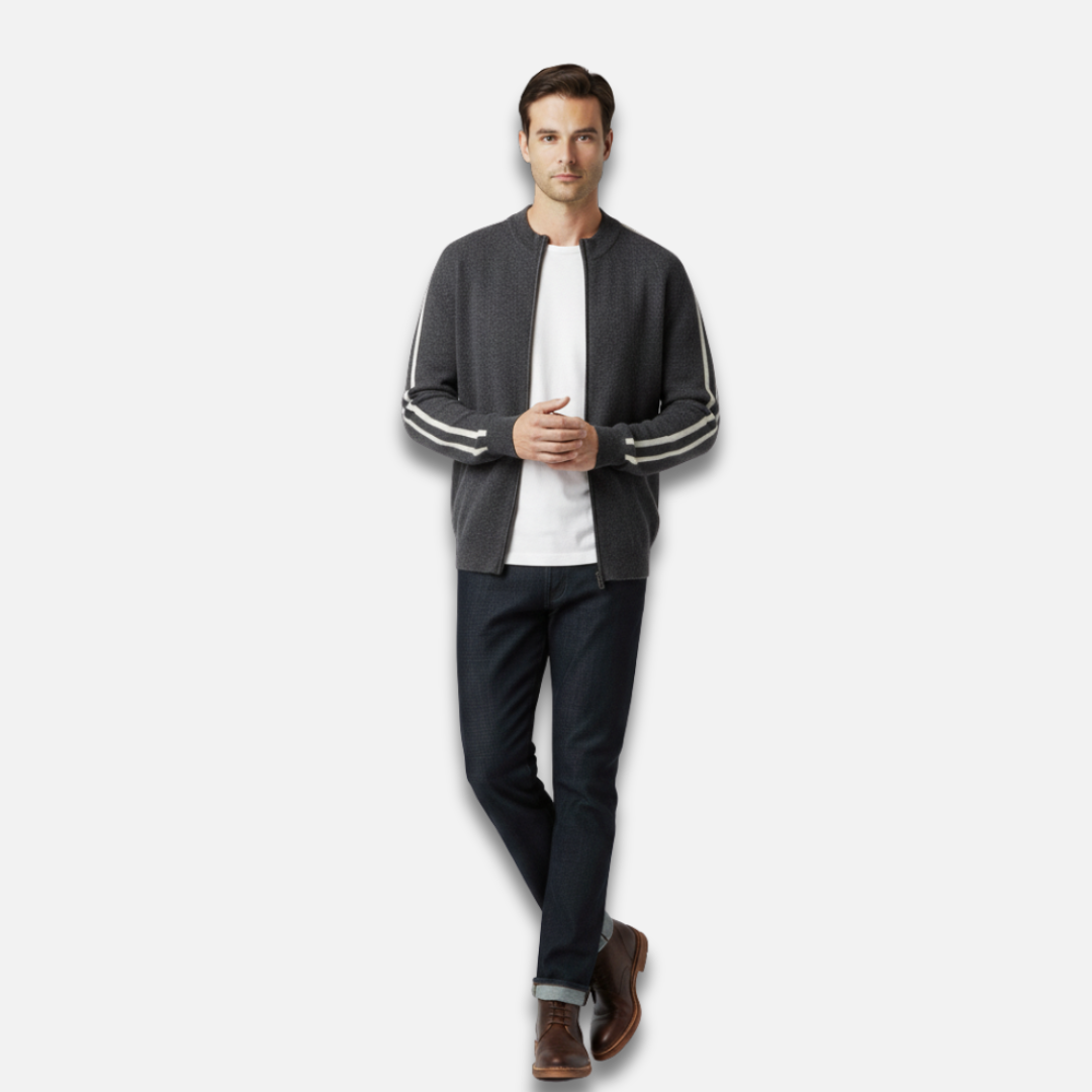 Men’s Zip-Up Wool Cardigan Laurel & Legacy