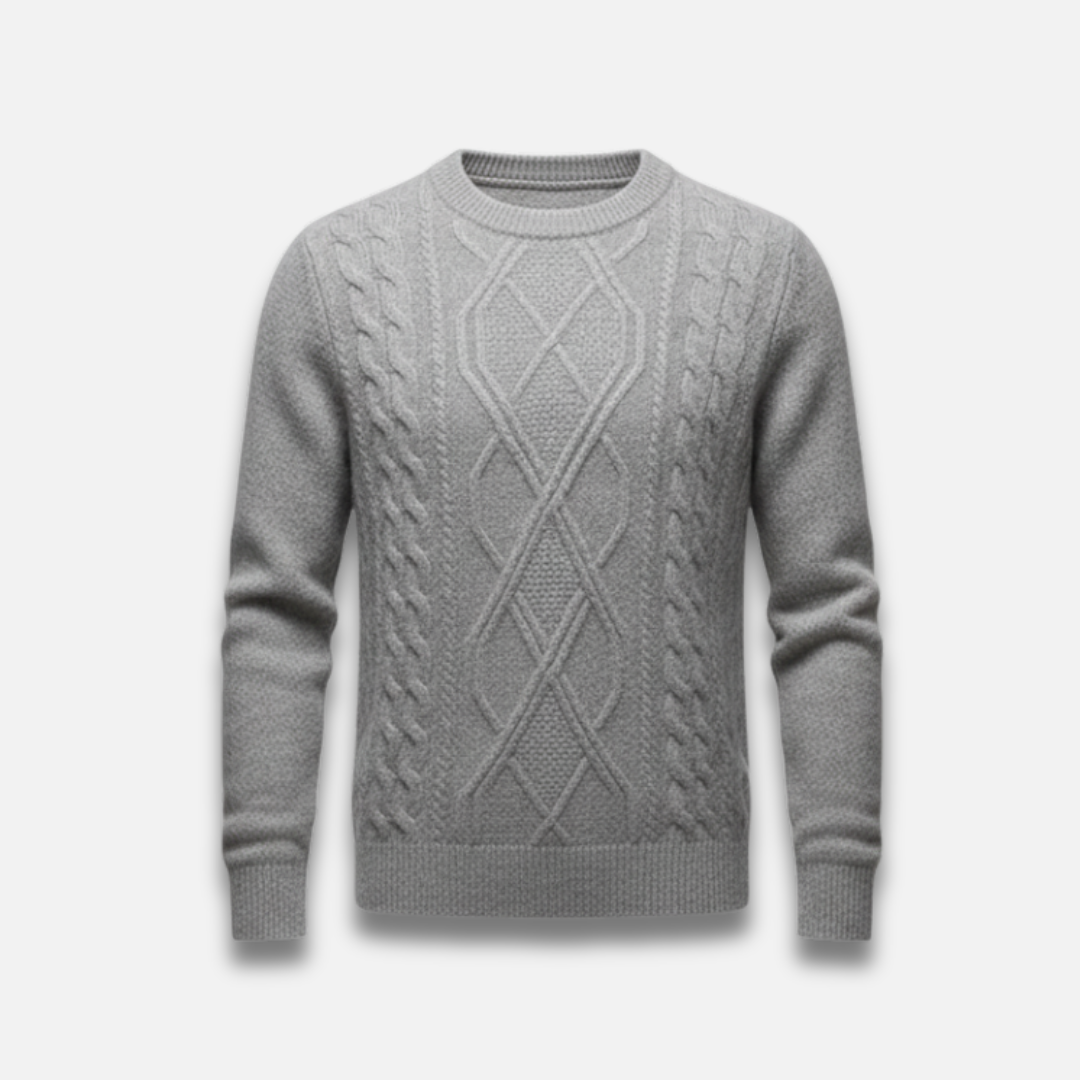 Men’s Cable Knit Crewneck Sweater Laurel & Legacy