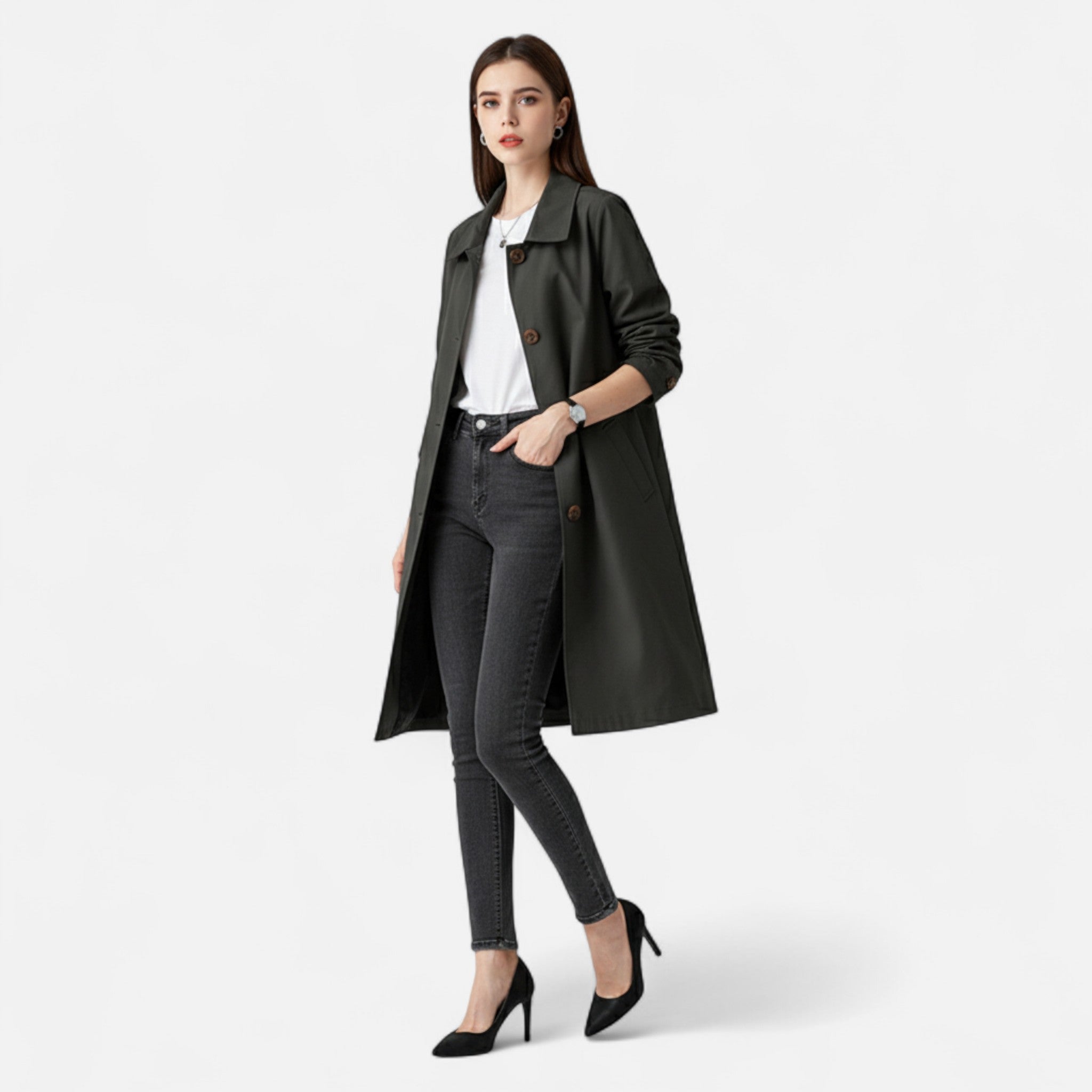 Laurel Legacy | Women’s Classic Wool Trench Coat Laurel & Legacy