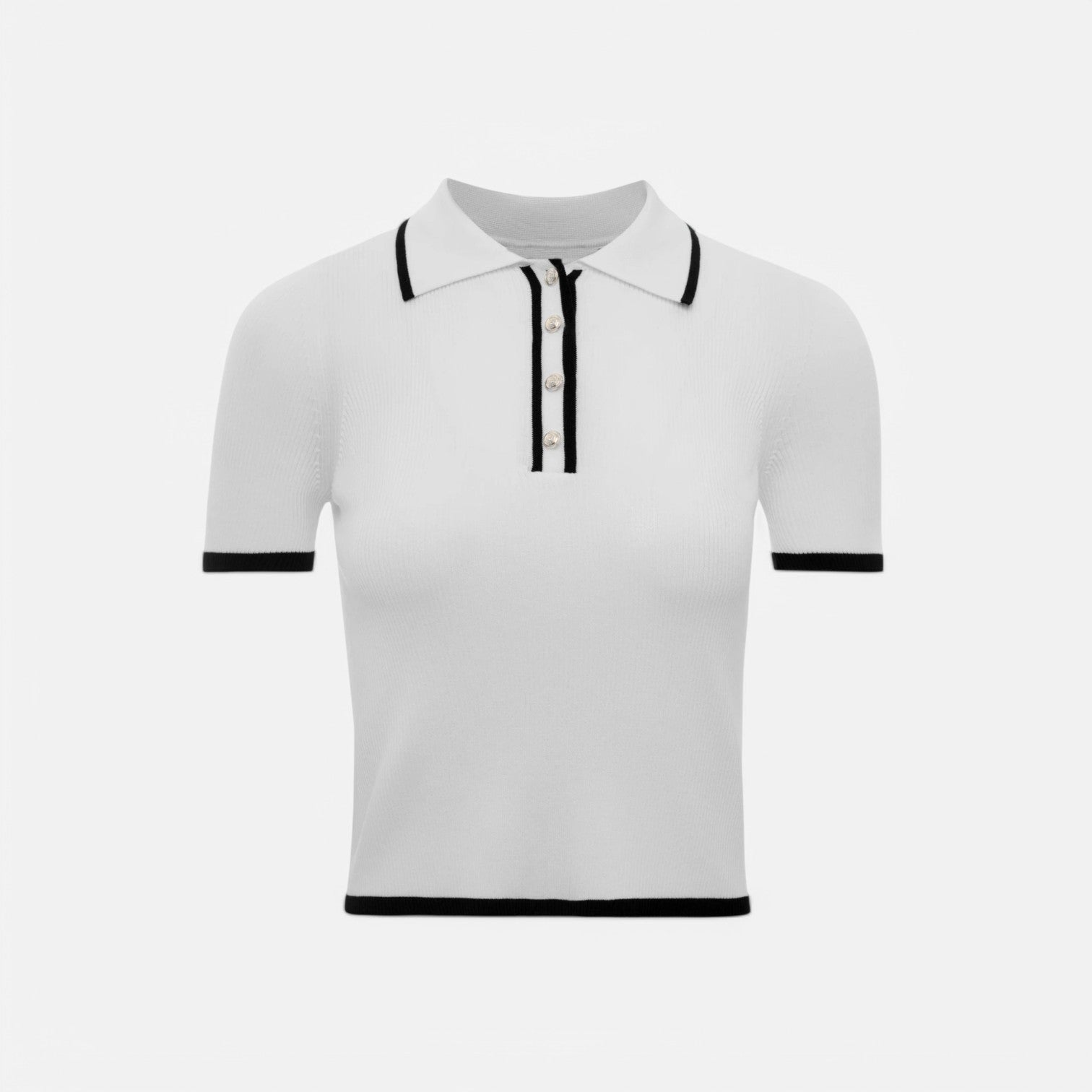 Laurel & Legacy | Women’S Short Sleeve Knit Sweater Slim Fit Contrast Pullover