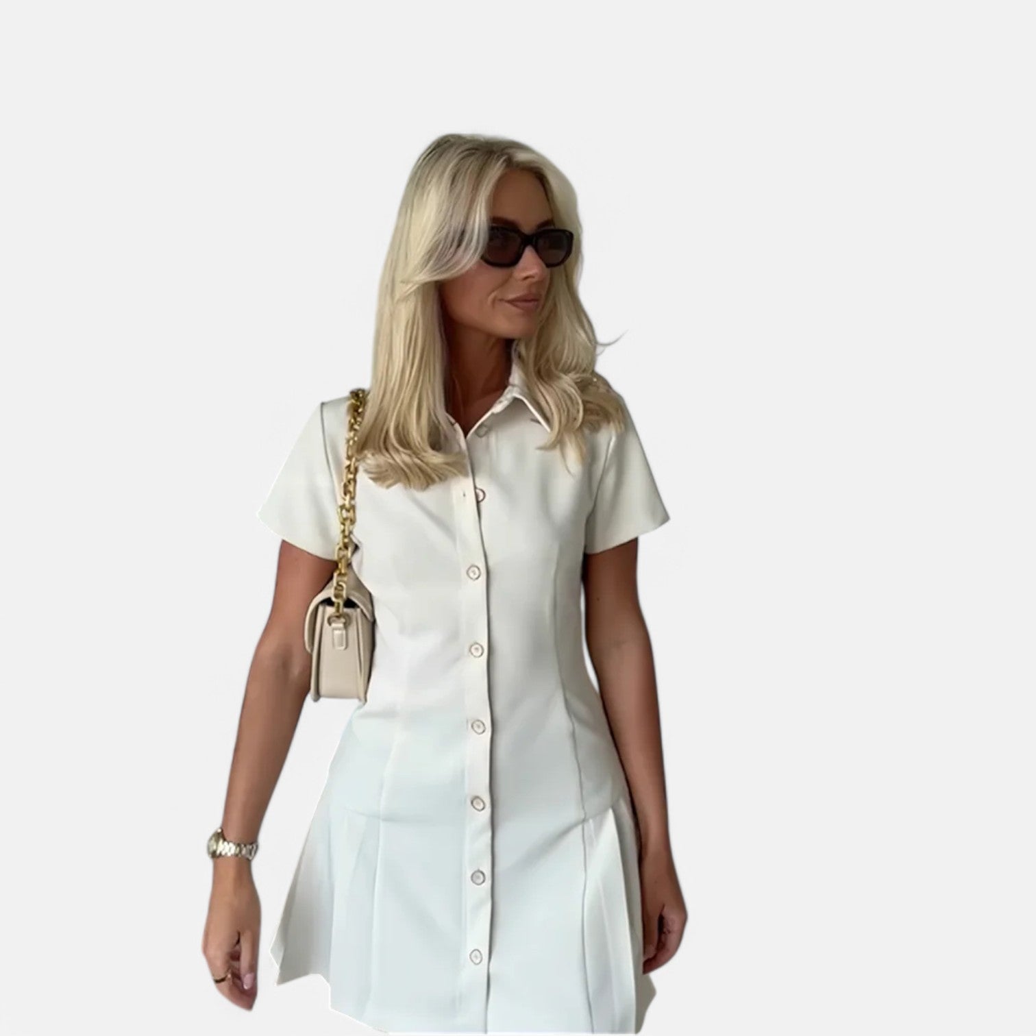 Laurel & Legacy | Women’S Spring Slim Fit Shirt Dress Elegant Short Style