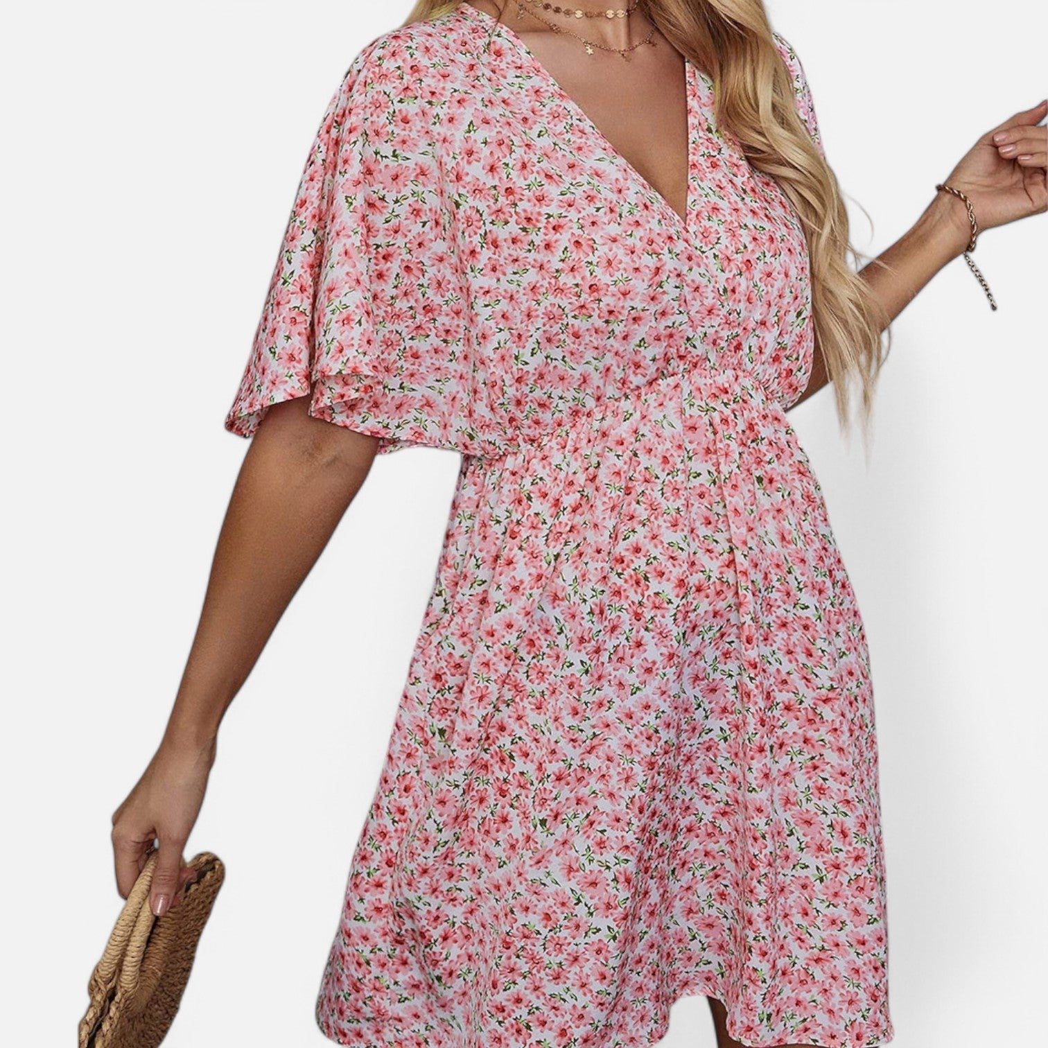 Laurel & Legacy | Women’S Spring Summer V-Neck Print Casual Loose Dress