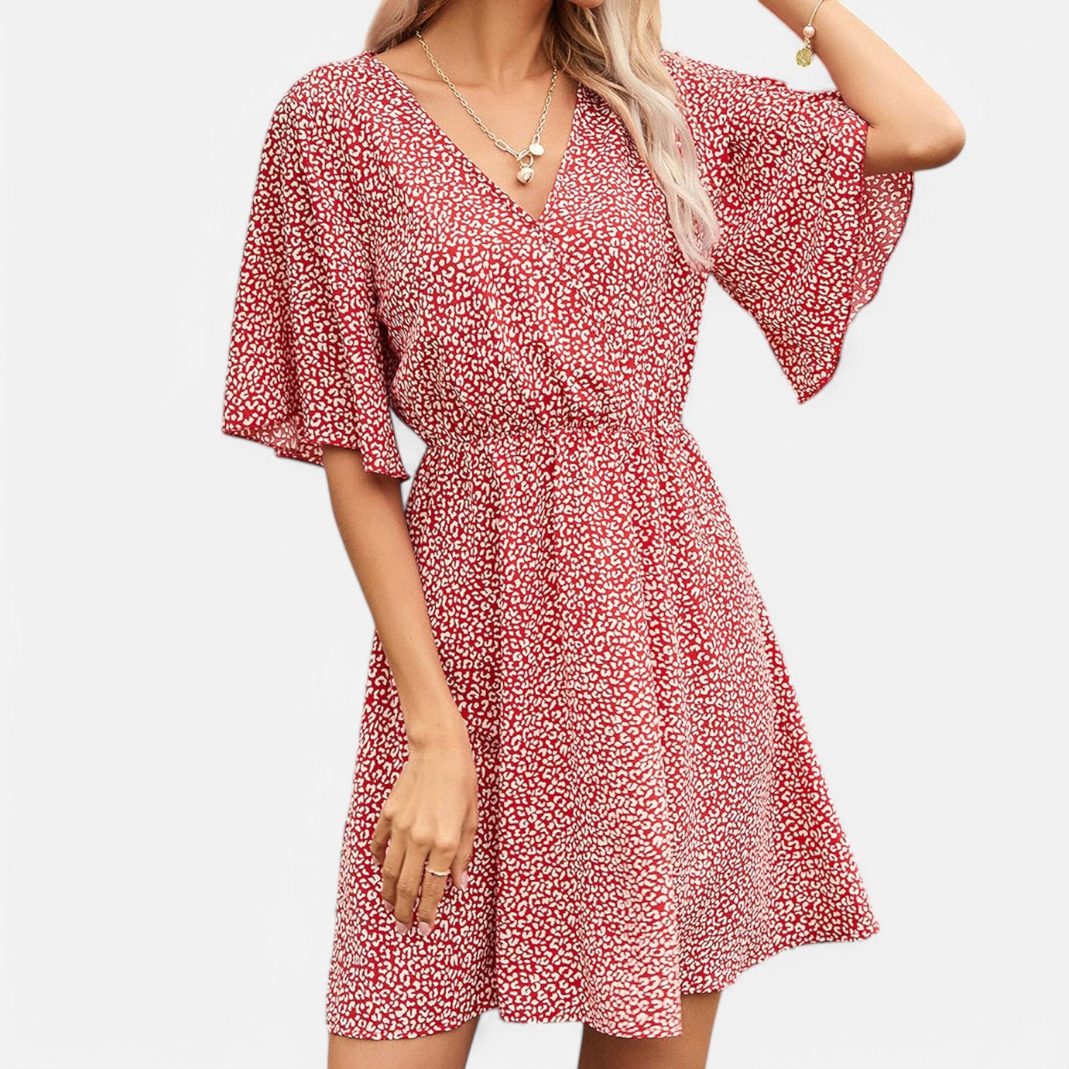 Laurel & Legacy | Women’S Spring Summer V-Neck Print Casual Loose Dress