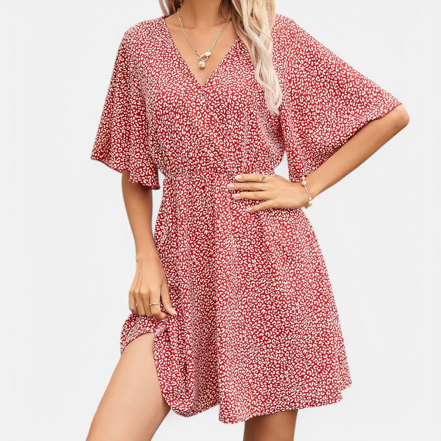 Laurel & Legacy | Women’S Spring Summer V-Neck Print Casual Loose Dress