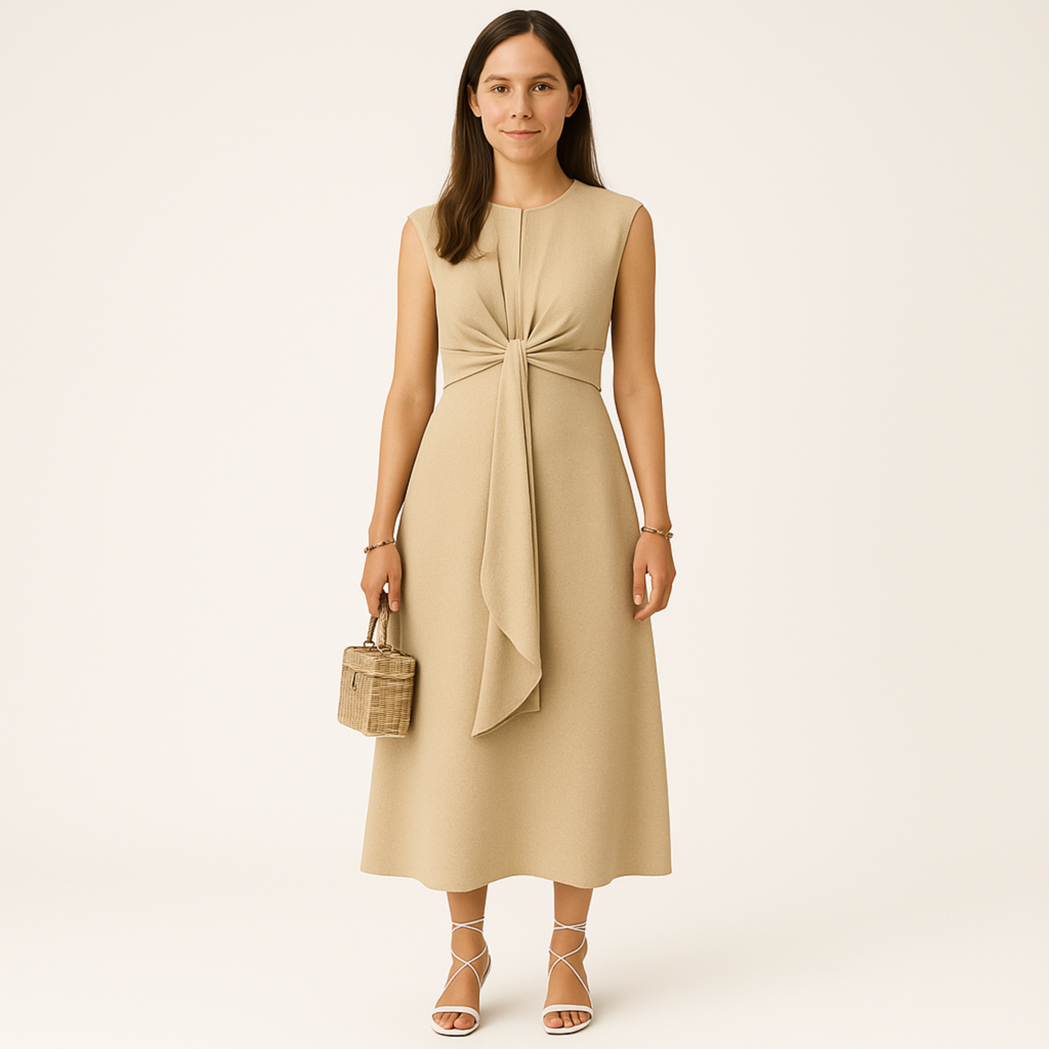 Laurel & Legacy | Women'S Summer Sleeveless Waistband Long Dress