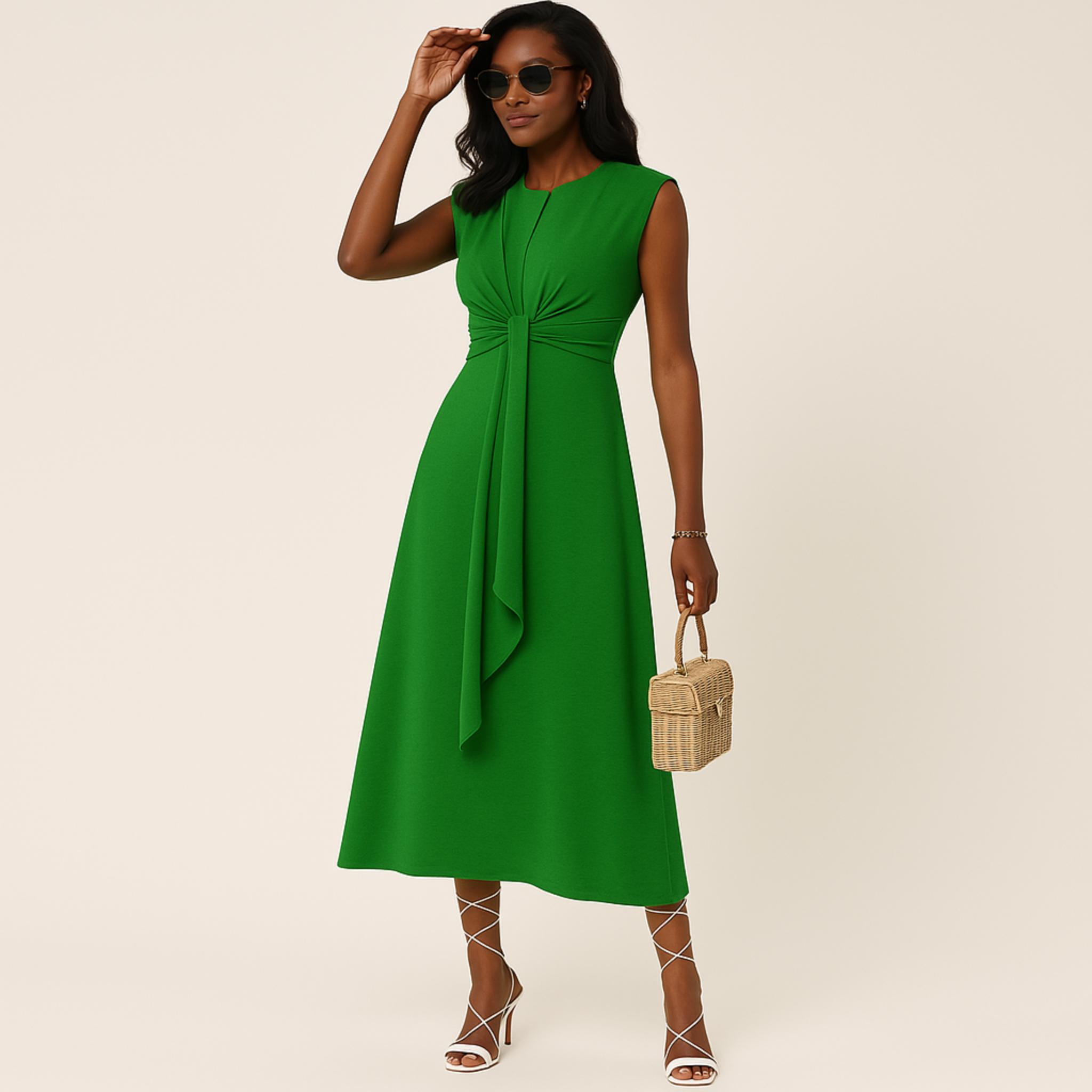 Laurel & Legacy | Women'S Summer Sleeveless Waistband Long Dress