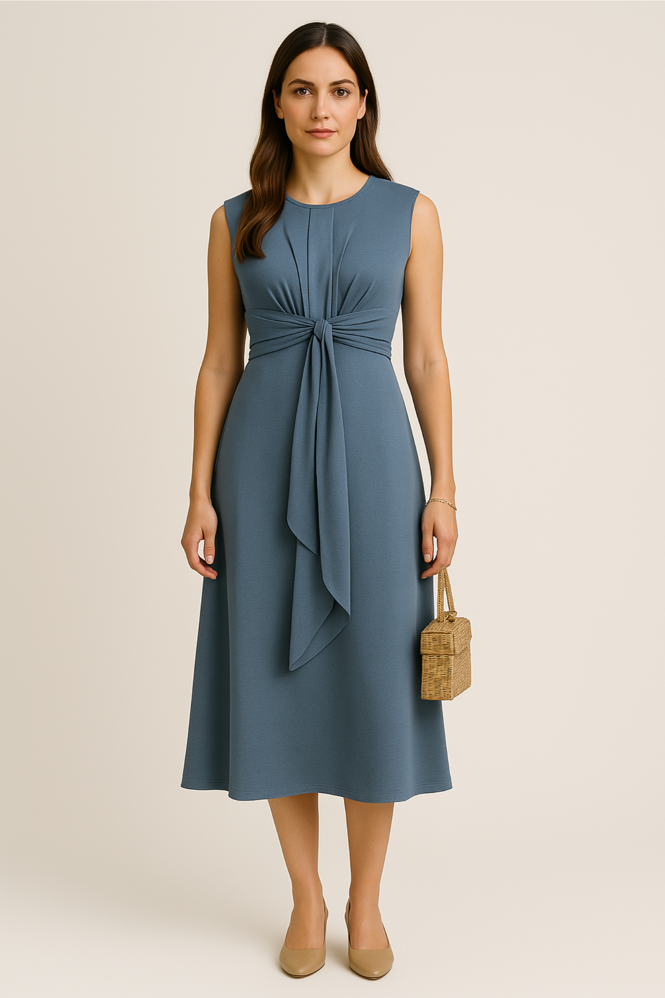 Laurel & Legacy | Women'S Summer Sleeveless Waistband Long Dress