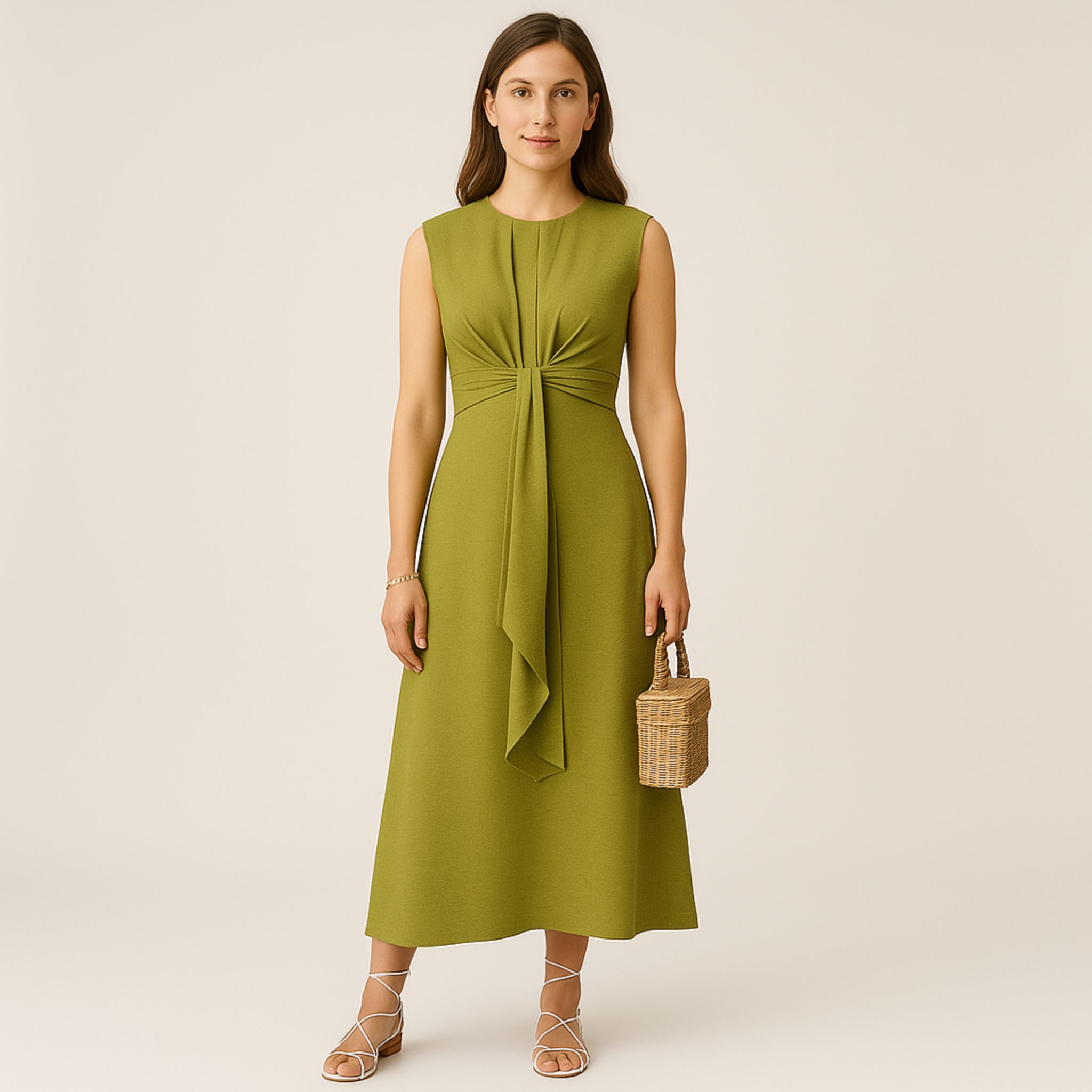 Laurel & Legacy | Women'S Summer Sleeveless Waistband Long Dress