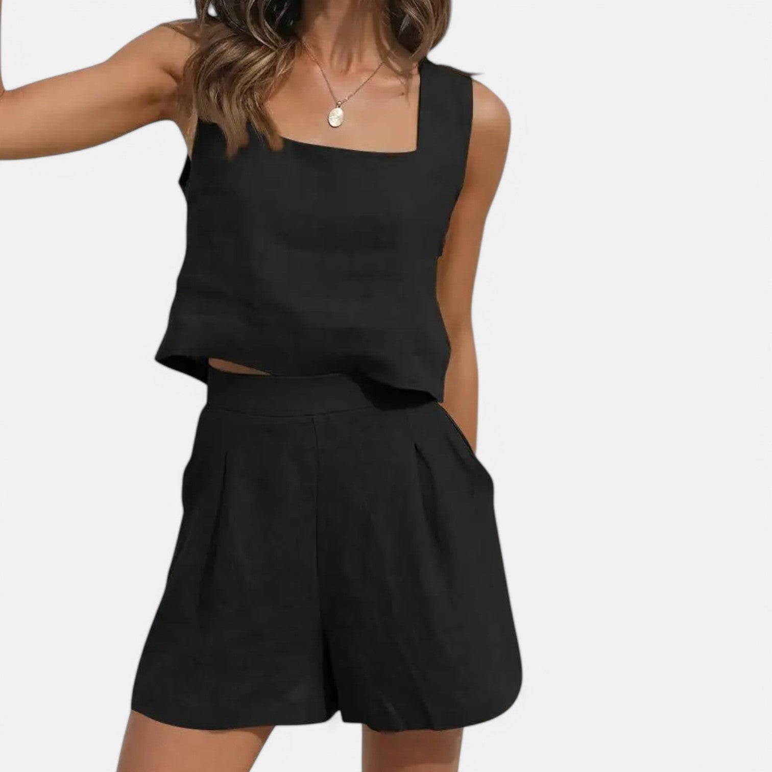 Laurel & Legacy | Women’S Summer Two-Piece Set Sleeveless Vest & Wide-Leg Pants