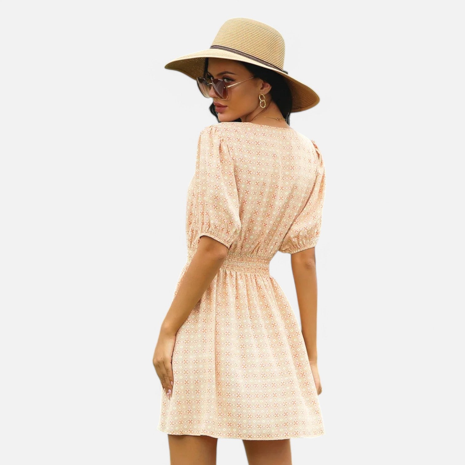 Laurel & Legacy | Women’S Summer V-Neck Ruffle Floral A-Line Dress