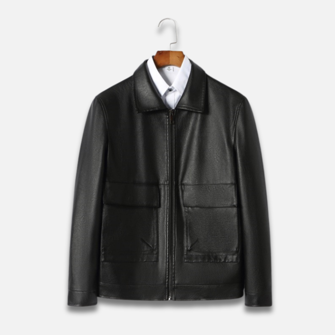 Men’s Collar Leather Jacket Laurel & Legacy