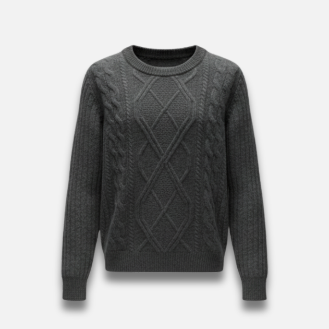 Men’s Cable Knit Crewneck Sweater Laurel & Legacy