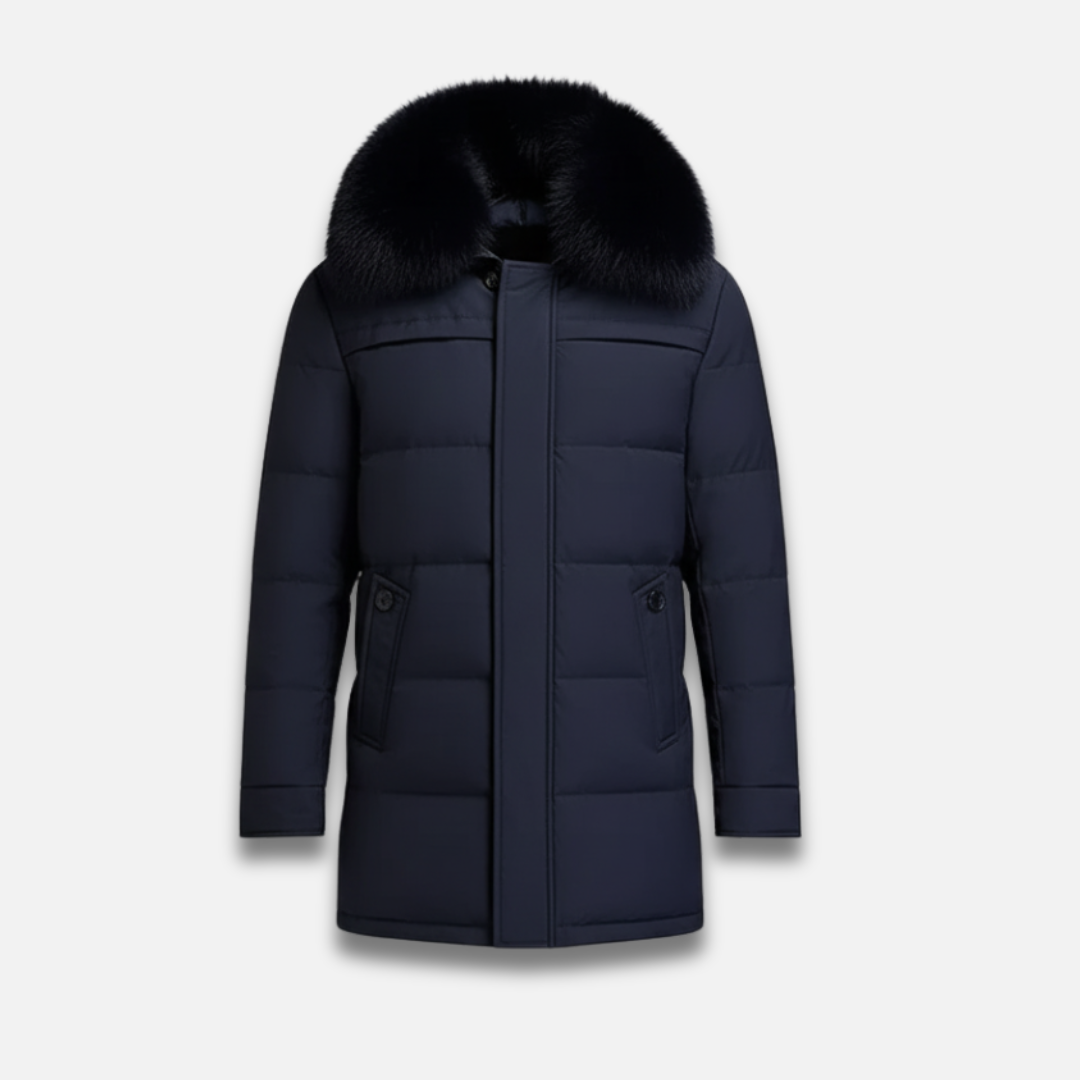 Men’s Long Fur Collar Down Coat Laurel & Legacy