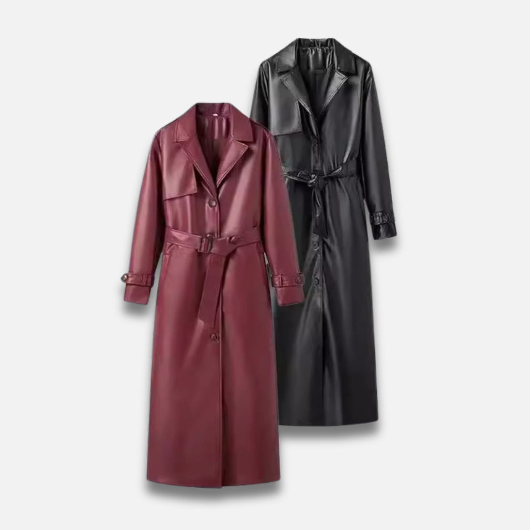 Women’s Leather Trench Coat Laurel & Legacy