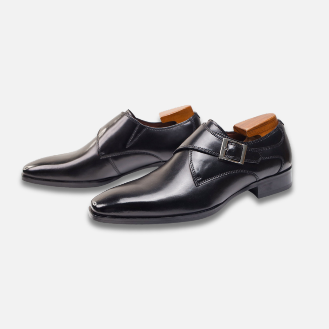 Men’s Square Toe Leather Monk Shoes Laurel & Legacy