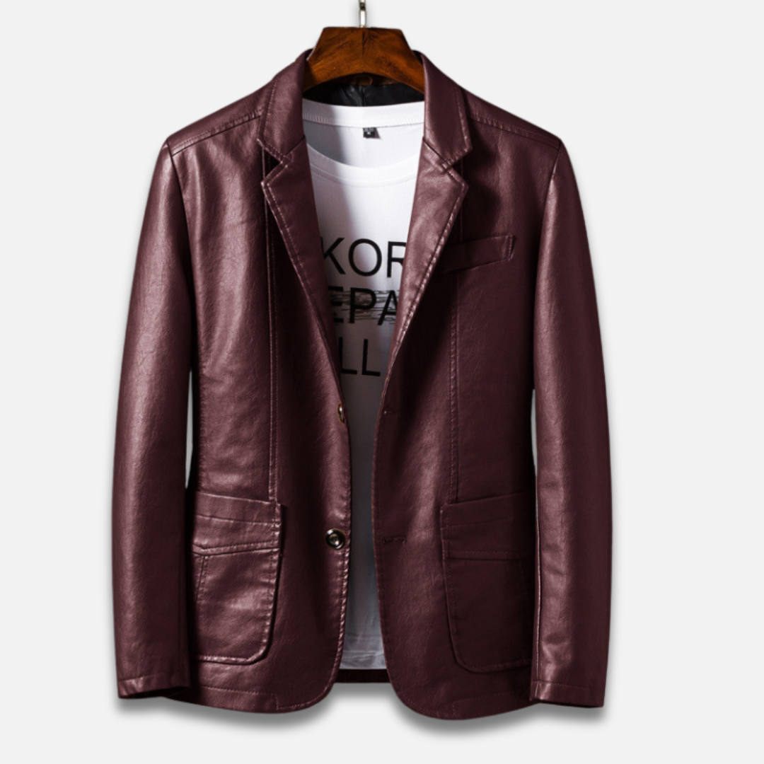 Men’s Leather Blazer Jacket Laurel & Legacy