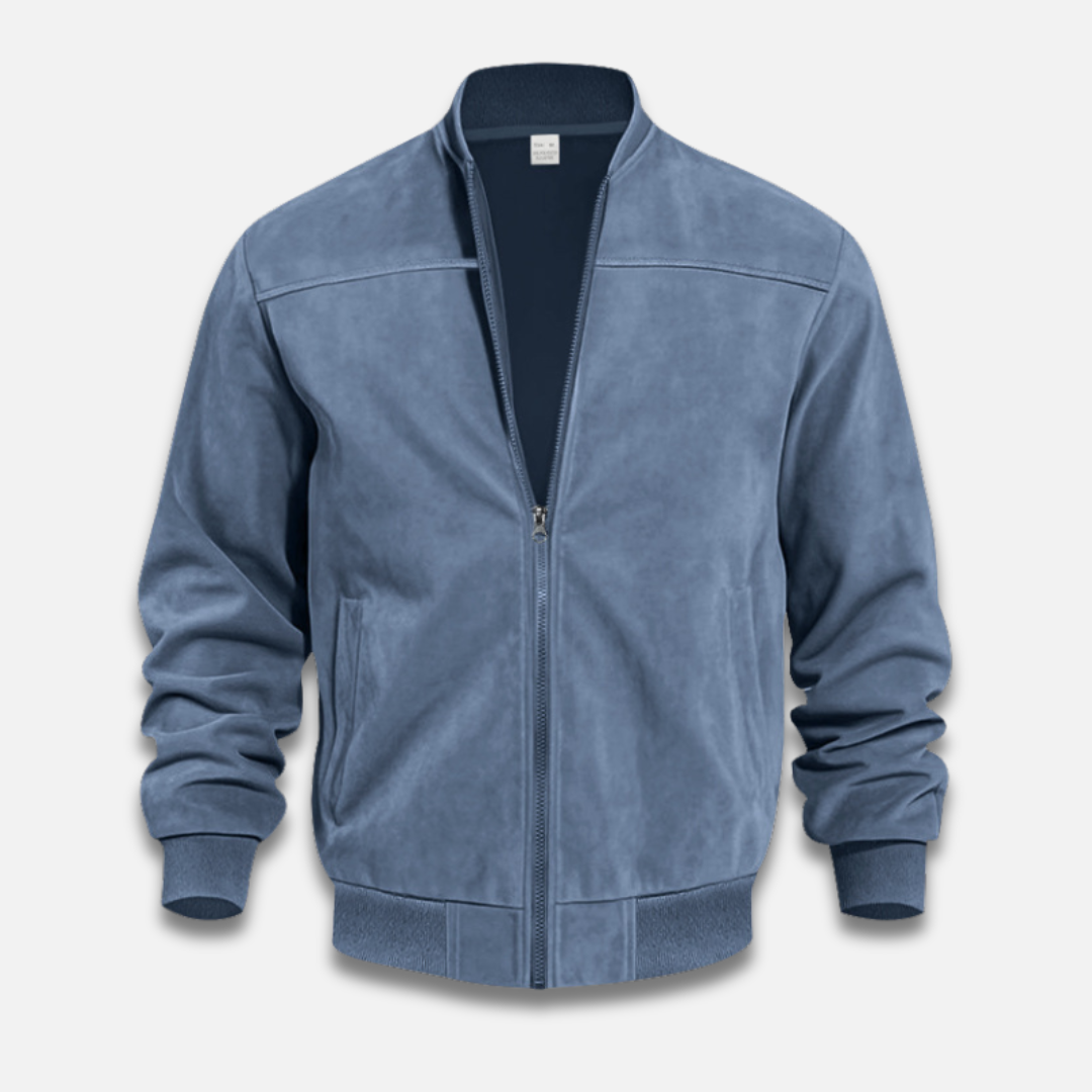 Men’s Bomber-Style Cut Suede Zip Jacket Laurel & Legacy