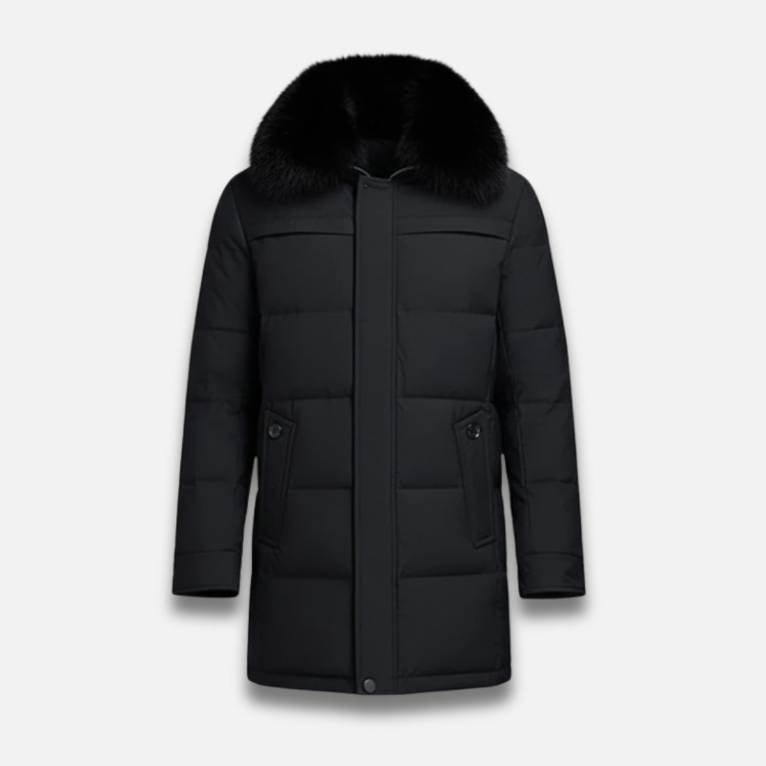 Men’s Long Fur Collar Down Coat Laurel & Legacy