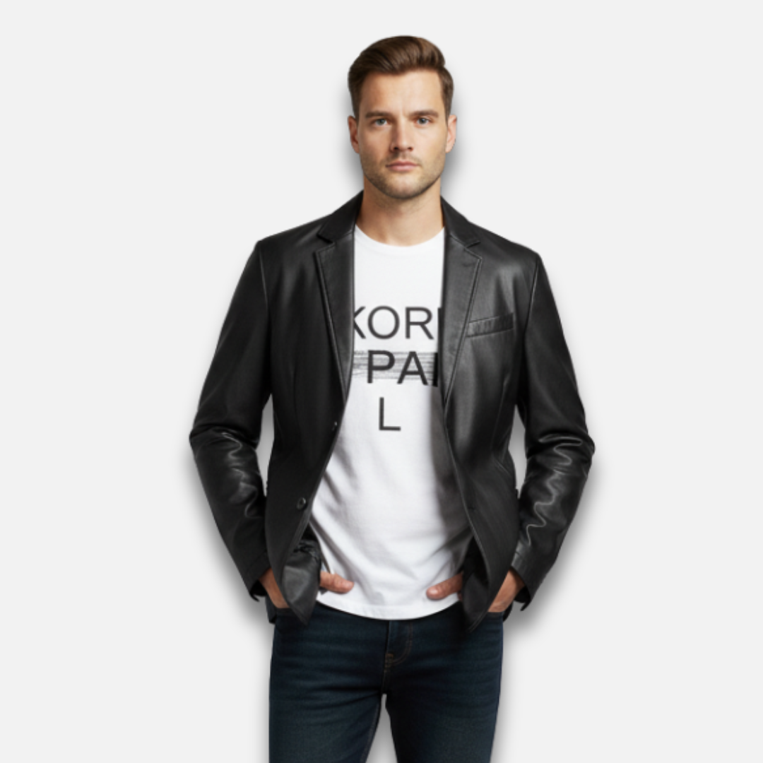 Men’s Leather Blazer Jacket Laurel & Legacy