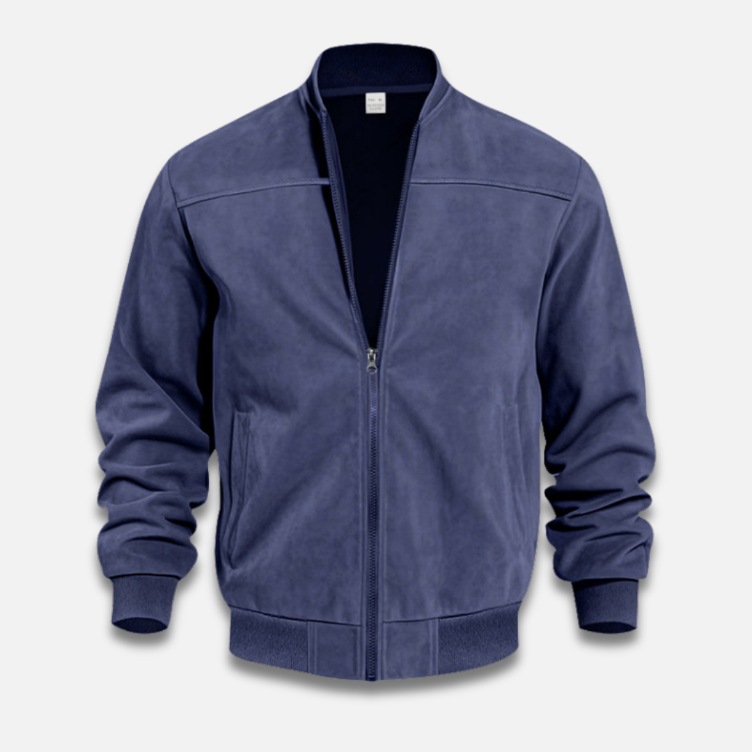 Men’s Bomber-Style Cut Suede Zip Jacket Laurel & Legacy