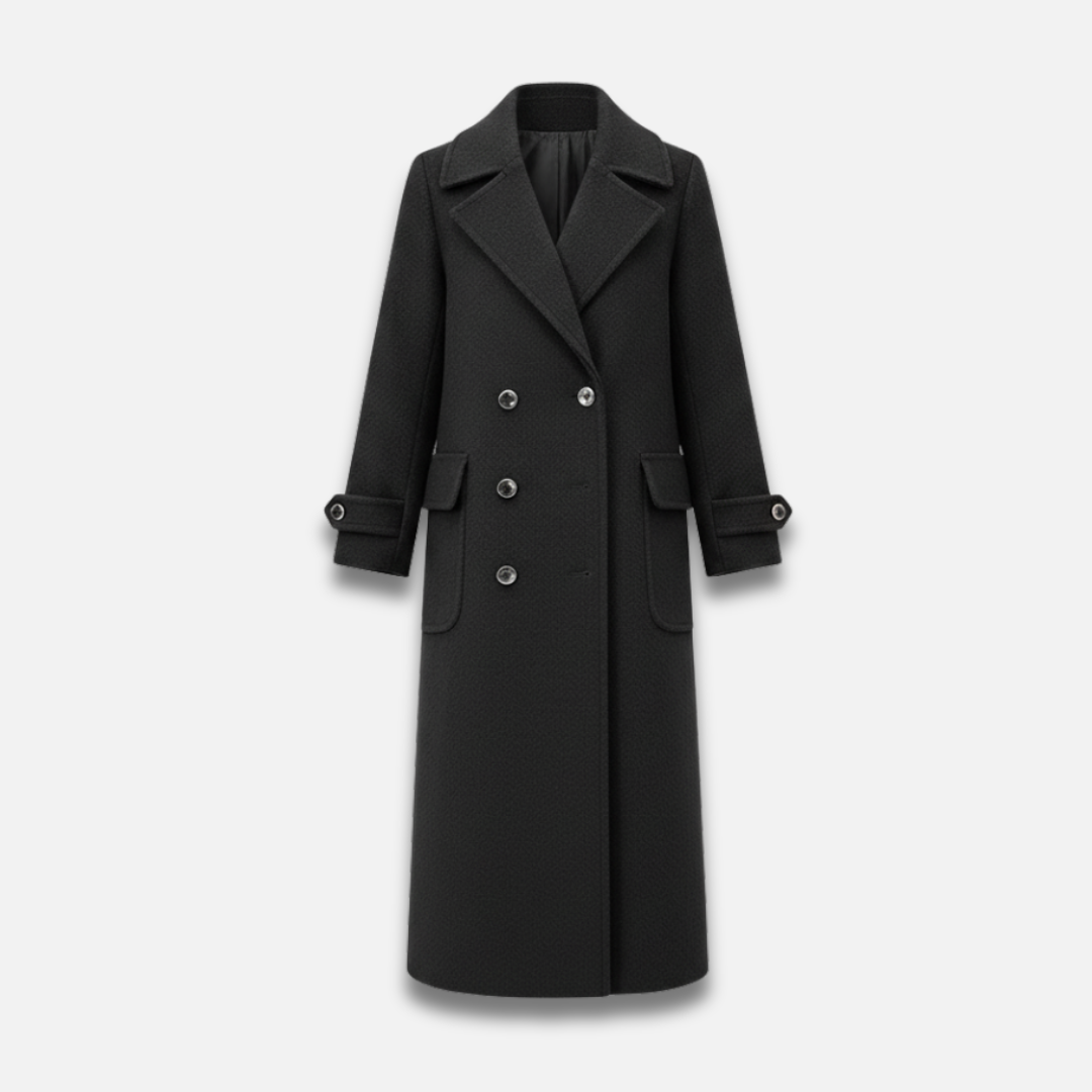 Women’s Double-Breasted Wool Trench Coat Laurel & Legacy